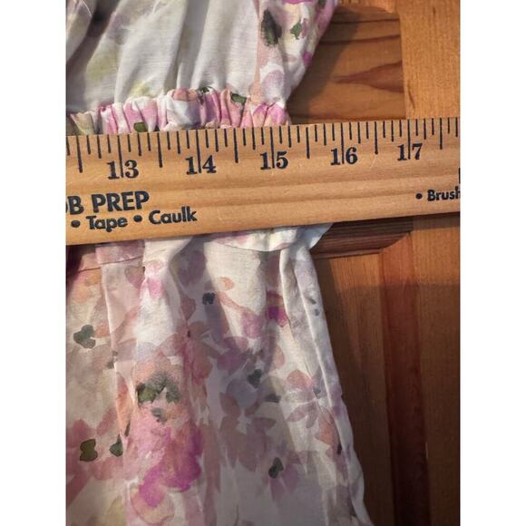 MUNTHE feminine floral short sleeve silk/cotton blend top soft romantic 44 (XL) - Picture 4 of 6